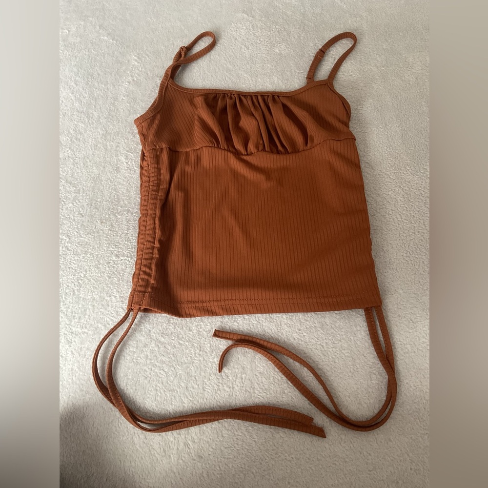 Brown crop top